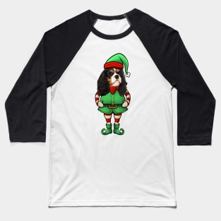 Cavalier King Charles Spaniel Christmas Elf Baseball T-Shirt